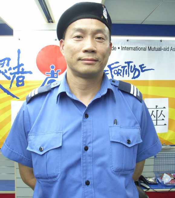 施德義先生氣定神閑,與我們分享消防經驗。