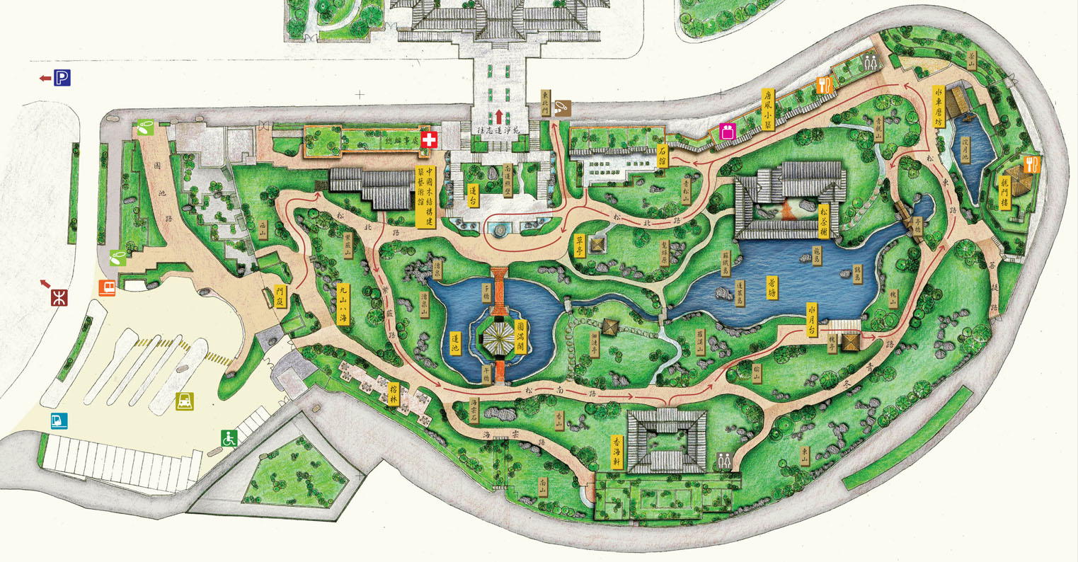 南蓮園池平面圖